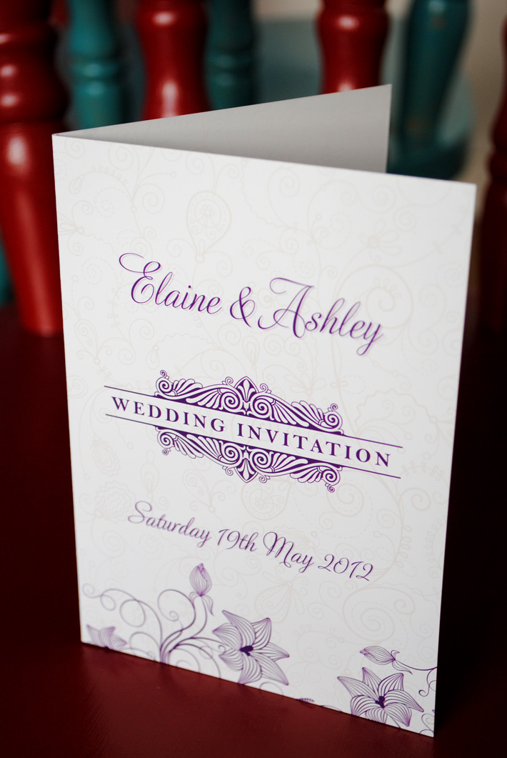 These are the wedding invitations I designed and created for soon to be 